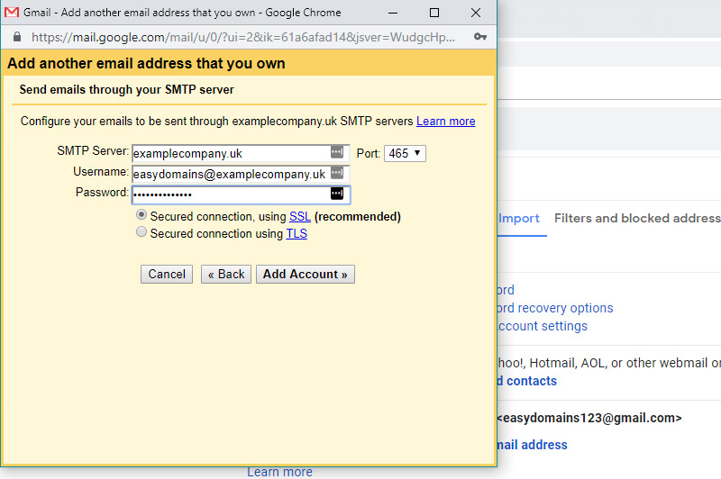 How to set up Business Emails in Gmail Easy Domains